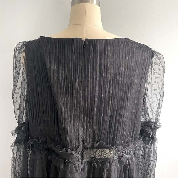 Mac Duggal 68567 Plus Size Long Sleeve Formal Midi Dress- Black- Size 20W - Picture 10 of 12